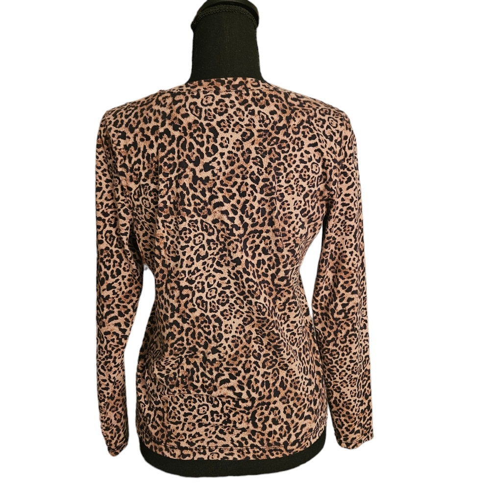 Chaps Classics Like New Animal Print Button Down … - image 2
